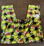Dr Seuss The Grinch Mens Pajama Pants Sz L NWT Plaid Plush