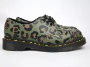 Dr. Martens 1461 Distorted Leopard Smooth "Khaki" women New (US5) w RRP$259