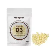 Vitamin D3 K2 Supplements Softgels, 180pcs Vitamin D3+K2 Capsules~