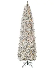 First Traditions Acacia Flocked Tree With 500 Clear Lights
