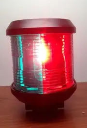 LARGE MARINE COMBINATION RED GREEN BOW NAVIGATION LIGHT WATERPROOF 2 NM