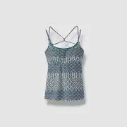 $75 Prana Women's Blue Standard-Fit Crossback Swimwear Tankini Top Size XS