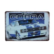 3xmetal Tin Sign Falcon Cobra Garage Rustic 200x300mm Man Cave