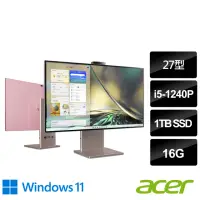 在飛比找momo購物網優惠-【Acer 宏碁】微軟M365組★27型i5 AIO液晶電腦