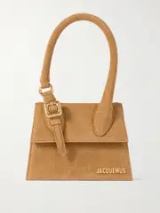 [Jacquemus] Jacquemus - Le Chiquito Moyen Croc-effect Suede Shoulder Bag - Tan - One size One size Brown