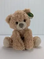 Bearington Collection Beige Curlie Teddy Bear Plush 10" Stuffed Animal 311384