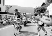 Irish Cyclist Sean Kelly Riding In The Individual Time Trial 1985 Photo