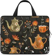 Laptop Case Sleeve Shockproof Computer Carrying Bag Plants and Teapot Notebook Case Cover Laptop Bag Water Resistant Computer Cases Tablet Briefcase for Travel Business 12 Inch