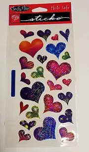 Pretty Valentines Day Stickers Brand New in Package Unopened sticko vellum happy