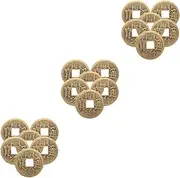 Vaguelly 18 Pcs Vintage Copper Coins Brass Coin Bracelet DIY Charm Five Emperor Coins Chinese Antique Coin Decorative Chinese Coin Vintage Accessories Natacion Accesorios Chinese Knot Car