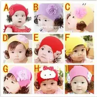 在飛比找樂天市場購物網優惠-寶貝屋 寶寶假髮帽/寶寶嬰兒童帽