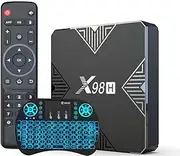 Android TV Box 12.0, 2022 H618 Quad-Core 64Bits A53 100M LAN Dual-WiFi 2.4G/5G, Android Box 4GB RAM 32GB ROM with Wireless Keyboard 4K/AV1/3D/USB 3.0/BT 4.2,4gb+32gb