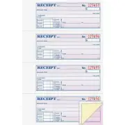 Money/Rent Receipt Record Book, 3-Part, Carbonless, 100 Sets per Book, 4