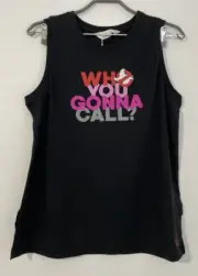 Peter Alexander Womens PJ pyjama Top Ghostbusters Black Sleeveless NWT size L
