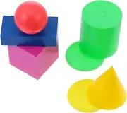 Geometric Teaching Tools 1 Set of Educational Model Toys Plastic Geometric Shapes Student Toy Math Learning Long-Lasting Non-Toxic Plastic Random