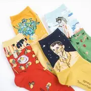 Printed Socks Young Flautist - Beige - One Size