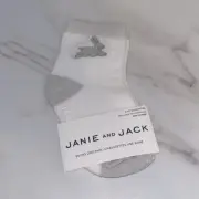 NWT Janie and Jack grey bunny socks 6-12 months