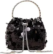 [RZTA] Women's Rhinestone Clutch Evening Bags Sparkly Glitter Triangle Purse for 1920s Party Prom Wedding