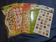 NEW 5 Pack Momoko Puffy & Scratch and Sniff Assorted Stickers - scrapbooking 3D