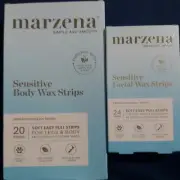 Marzena Sensitive Body Wax Strips x20 Facial Wax Strips x24 NEW