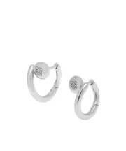 Loewe Anagram Pebble Mini Hoop Earrings One size silver