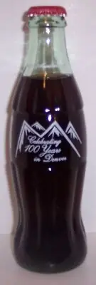 Coca-Cola Celebrating 100 Years in Denver Colorado Mountains Peaks Coke Bottle