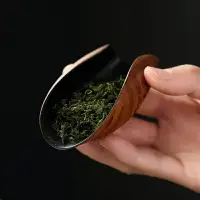 在飛比找樂天市場購物網優惠-哲明 老竹根大漆茶則竹根茶荷精磨手工老竹茶則生漆竹茶道零配