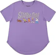 [Scooby-Doo!] Ladies Fashion Shirt Curved Hem Short Sleeve T-Shirt