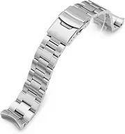 [MiLTAT] 20 mm Super-O Boyer Watch Strap for Medium Seiko Diver SKX023, Breasted, silver, L, Classic