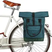 TOURBON Roll Top Pannier Backpack/Backpack Pannier Bag/Cycle Bag/Pannier Backpack/Bicycle Bag - Blue