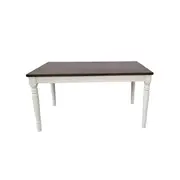 Elegance Living Large Size White & Dark Brown Top Opura Table