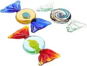 RORPOIR Stunning Handmade Glass Candies Murano Style Elegant Ornaments for Home Random Color