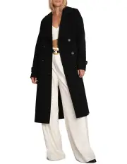 [Belle & Bloom] Front Runner Belted Coat in Black