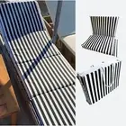 Sunbed Chaise Cushion and Zippered Beach Bag with Striped Pattern Combo: 4-in-1
