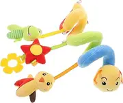 Soft Plush Spiral Hanging for Newborns Sensory Development for Crib Stroller Car Seat Comforting Doll with Tags Stroller