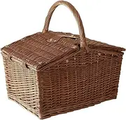 Wicker Picnic Baskets Picnic Set Luxury Picnic Basket Picnic Basket with Lid and Handles Picnic Basket for 4 Suitable for Picnics and Camping