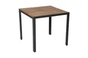 Bolero Square Steel and Acacia Table 800mm - Cafe Tables (DS152) - DS152
