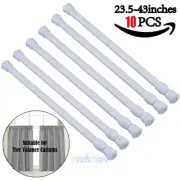 10x Heavy Duty Tension Curtain Rod Spring Load Adjustable 60-113cm Curtain Pole