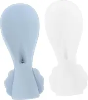 Amosfun Infant Feeder Spoons Set Silicone Pouch Spoon Head Baby Tableware for Boys and Girls