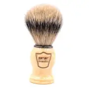 Parker’s 100% Silvertip Badger Bristle Shave Brush – Brush Stand Included