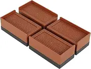 4 Pack Bed Furniture Risers,2 Inch Heavy Duty Adjustable Desk Lifts Leg, Bed Frame Riser for Table Couch Chair Frame Feet Accessories Supports Up to 1,100 lbs