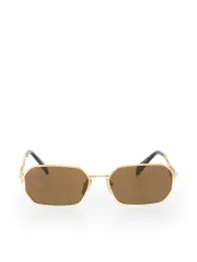 Gold Frame Geometric Sunglasses