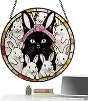 Animal Cat Sun Catcher - Colorful Window Acrylic Light Catcher Art Pendant,Aesthetic Garden Rainbow Maker Ornament for Balconies, Doorways, Walls
