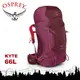 【OSPREY 美國 Kyte 66 S 女款 登山背包《海芋紫》66L】雙肩背包/後背包/登山/健行/旅行/悠遊山水