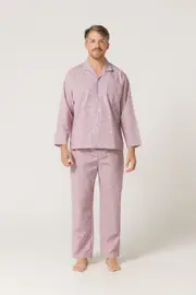Mens Lynx Sizes S-7XL Long Sleeve PJS Pyjamas Set Red (OGR)