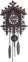 Antique Wooden Cuckoo Wall Clock Bird Time Bell Swing Alarm Watch Cuckoo Clock Home Art Decor (Size : B)