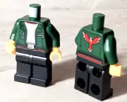 New LEGO Torso Legs Leather T Bird Jacket Silver Wing Tips Add Your Head Dad Bro