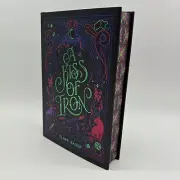 Bookish Box Exclusive A Kiss Of Iron by Clare Sager Stenciled Edges