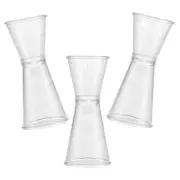 3 Pcs Plastic Measuring Cup Cocktail Shaker Jigger for Bartending