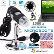 Digital Microscope 8LED 1000X Zoom USB Endoscope Magnifier Video Camera w/ Stand